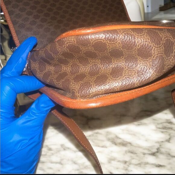 Celine Macadam Brown Leather Shoulder Bag - Picture 10 of 15